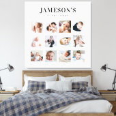 ベビーモダンの1年記念フォトカレンダー キャンバスプリント (インサイチュ (寝室))