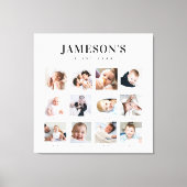 ベビーモダンの1年記念フォトカレンダー キャンバスプリント (正面)