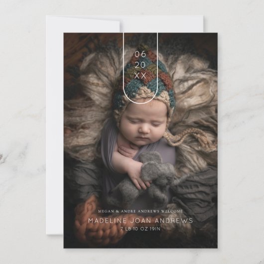 ベビーモダンのArch Dateの写数々の真 招待状 (正面)