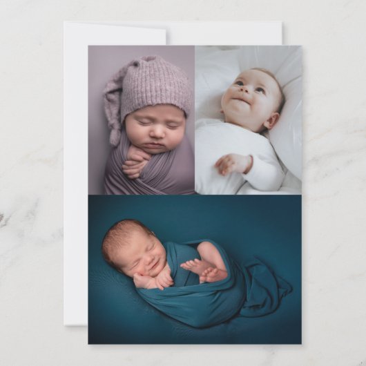 ベビーモダンのArch Dateの写数々の真 招待状 (裏面)