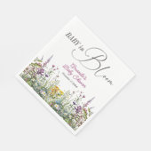 ベビーモダンイン開花ワイルドフラワーフローラベビーシャワー スタンダードランチョンナプキン (角)