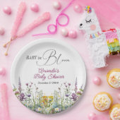 ベビーモダンイン開花ワイルドフラワーフローラベビーシャワー ペーパープレート (パーティー)