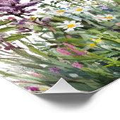 ベビーモダンイン開花ワイルドフラワーフローラベビーシャワー ポスター (コーナー)