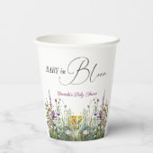 ベビーモダンイン開花ワイルドフラワーフローラベビーシャワー 紙コップ (裏面)