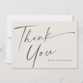 ベビーモダンエレガントシャワーのスクリプト サンキューカード (正面)
