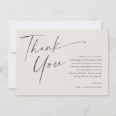 ベビーモダンエレガントシャワーのスクリプト サンキューカード (正面)