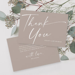 ベビーモダンエレガントシャワーのスクリプト サンキューカード