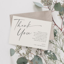 ベビーモダンエレガントシャワーのスクリプト サンキューカード