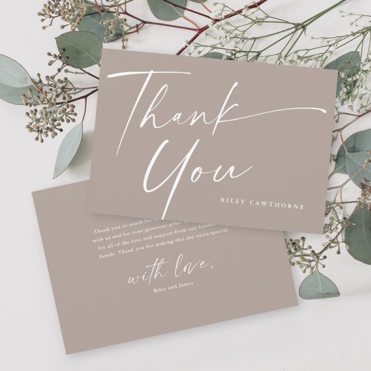 ベビーモダンエレガントシャワーのスクリプト サンキューカード