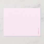 ベビーモダンガールピンク写真発表葉書 案内ポストカード (裏面)