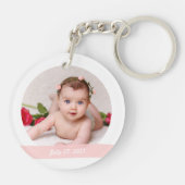 ベビーモダンガール2写真名日付誕生おじいちゃん キーホルダー (裏面)