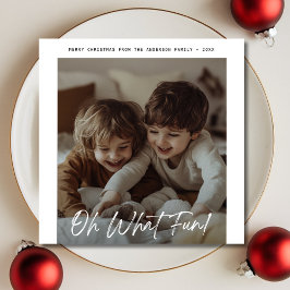 ベビーモダンクリスマスフォトああ何おもしろいブルゴーニュ シーズンカード