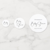 ベビーモダンシャワーのスクリプト コンフェッティ (正面)