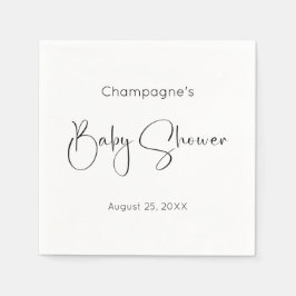 ベビーモダンシャワーのスクリプト スタンダードカクテルナプキン