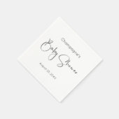 ベビーモダンシャワーのスクリプト スタンダードカクテルナプキン (角)