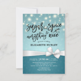 ベビーモダンシャワーシュガー&スパイス&オールナイス 招待状