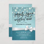 ベビーモダンシャワーシュガー&スパイス&オールナイス 招待状 (正面/裏面)