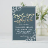 ベビーモダンシャワーシュガー&スパイス&オールナイス 招待状 (スタンド正面)