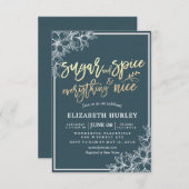 ベビーモダンシャワーシュガー&スパイス&オールナイス 招待状 (正面/裏面)