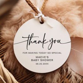 ベビーモダンシャワーメッセージカードミニマルシンプルリスト フェイバータグ