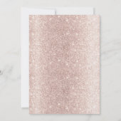 ベビーモダンシャワーラグジュアリーフォイルバラ金ゴールドフローラ 招待状 (裏面)