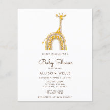 ベビーモダンシャワー招待状