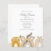 ベビーモダンシャワー招待状 (正面/裏面)