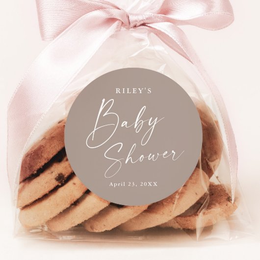 ベビーモダンシャワー男女兼用の台本 ラウンドシール