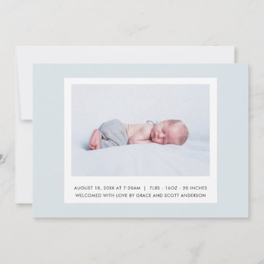 ベビーモダンスクリプトの発表の紹介 招待状 (裏面)