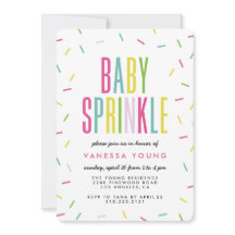 ベビーモダンスプリンクシャワー招待状