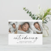 ベビーモダンフォトコラージュの紹介 サンキューカード (スタンド正面)