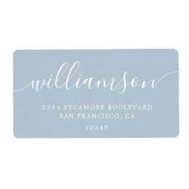 ベビーモダンブルースクリプトファミリー差出人住所 ラベル