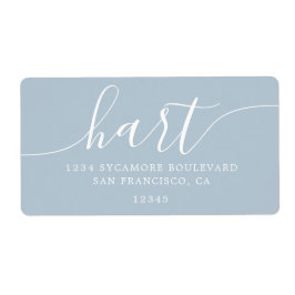 ベビーモダンブルースクリプトファミリー差出人住所 ラベル