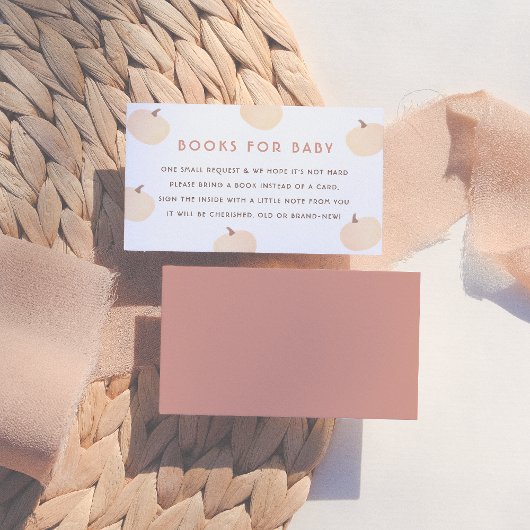 ベビーモダンベビーシャワー用カボチャの本 エンクロージャーカード