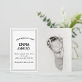 ベビーモダン写真ありがとうお誕生発表 案内状 (スタンド正面)