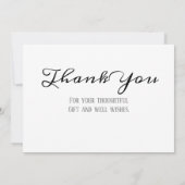 ベビーモダン写真ありがとうお誕生発表 案内状 (裏面)