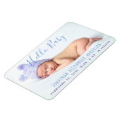 ベビーモダン写真の誕生のお知らせ マグネット (左側)