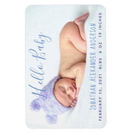 ベビーモダン写真の誕生のお知らせ マグネット