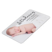 ベビーモダン写真の誕生のお知らせ マグネット (左側)