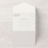 ベビーモダン冬の赤ちゃんシャワー外は寒い オールインワン招待状 (外側)