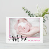 ベビーモダン初めてのクリスマスラブピンク シーズンカード (スタンド正面)