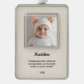 ベビーモダン初めてのクリスマス シルバープレートフレームオーナメント (正面)