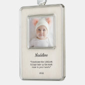 ベビーモダン初めてのクリスマス シルバープレートフレームオーナメント (左)