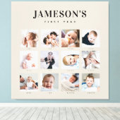 ベビーモダン初年度記念写真カレンダーC キャンバスプリント (インサイチュ (ウッドフロア))