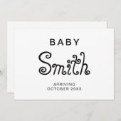 ベビーモダン妊娠告知カード 案内状 (正面/裏面)