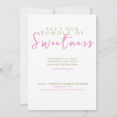 ベビーモダン生まれたばかりのガール誕生 案内状 (裏面)