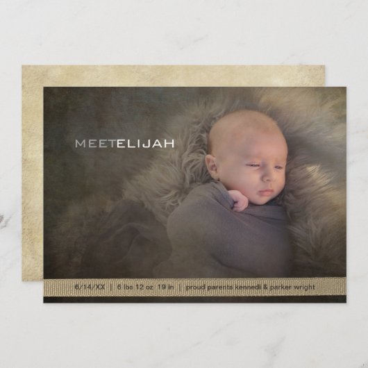 ベビーモダン男女兼用 案内状 (正面/裏面)