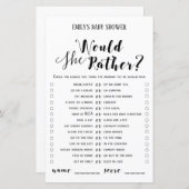 ベビーモダン素朴シャワーゲーム印刷 (正面/裏面)