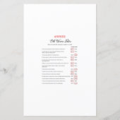 ベビーモダン素朴シャワーゲーム印刷 (裏面)