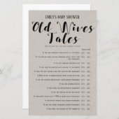 ベビーモダン素朴シャワーゲーム印刷 (正面/裏面)